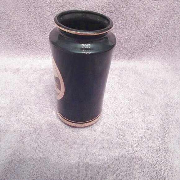 60s Vintage JAPAN Art of Chokin 24K Gold VASE Etched COPPER Gilded PAGODA Asian - Picture 6 of 10